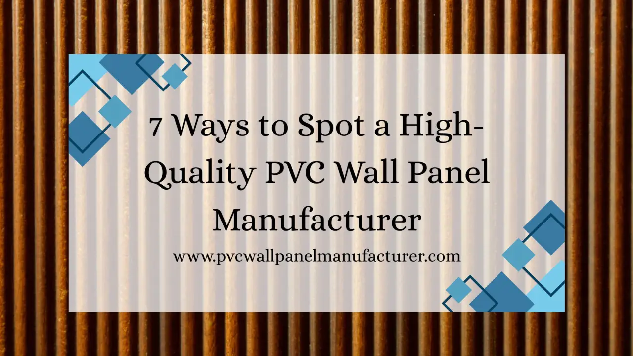 PVC wall panel manufacturer